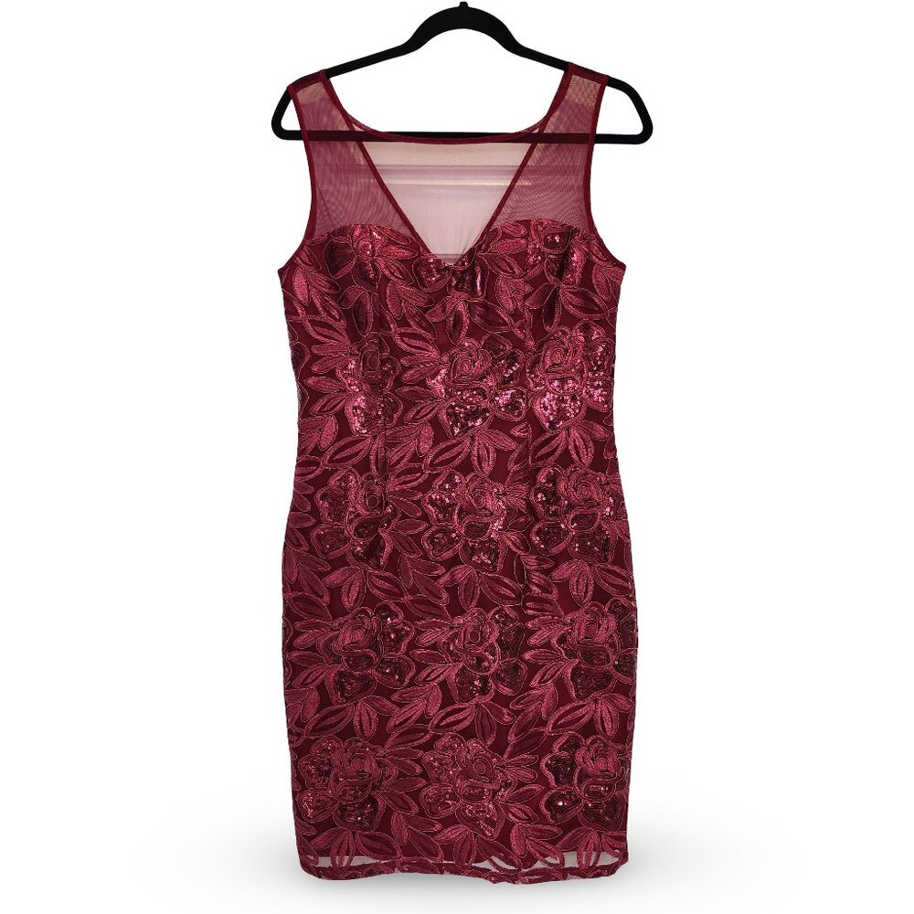 JS Collections Sequin Embroidered Dress - Size 10